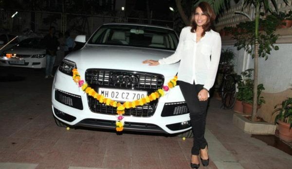 Bipasha Basu with Audi q7