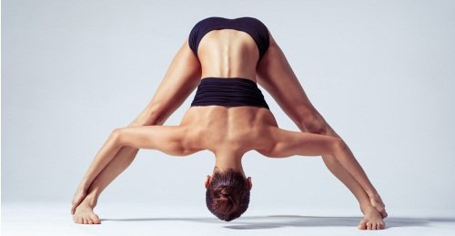 Wide legged forward bend