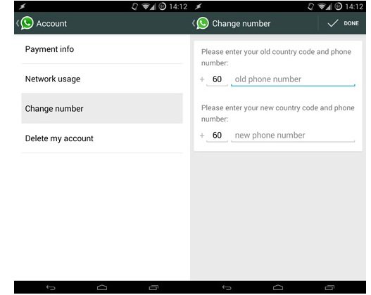 WhatsApp Phone Number Changed