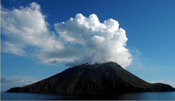 The Black Lava Volcano