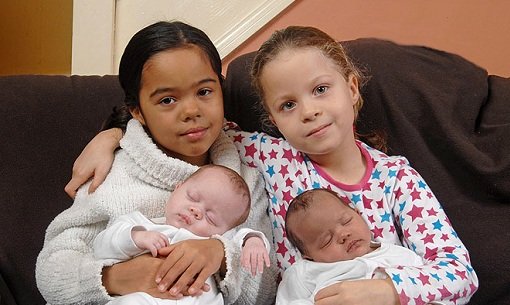 TWINS OF DIFFERENT RACE