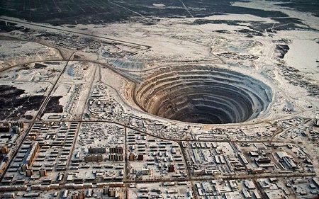 Mirny Diamond Mine in Siberia