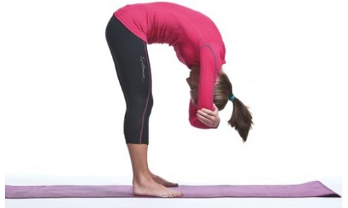 Standing forward bend pose