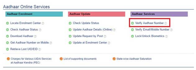 aadhar online services