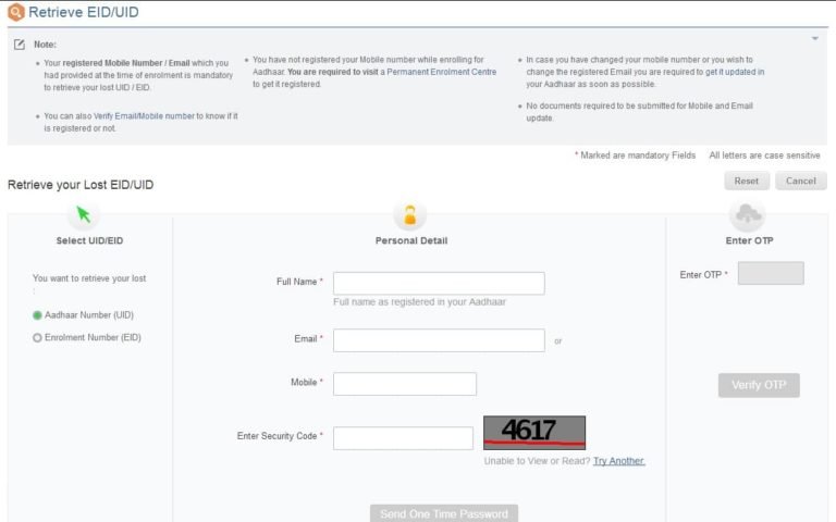 lost aadhar