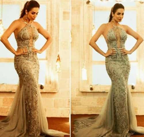 Hacked Actress Hina Khan In Mermaid Floral Gown - Boldsky.com