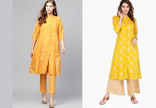 Gold and Mustard kurta 