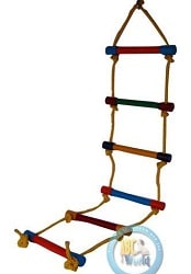 ABC KIDS WORLD Wooden Ladder for Kids