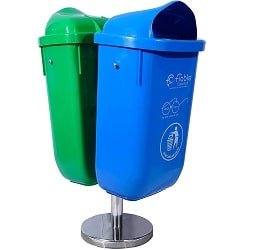 FiableCleantech Twin Dustbin 