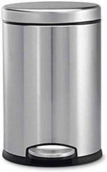 JAINFAM Stainless steel plain pedal dustbin