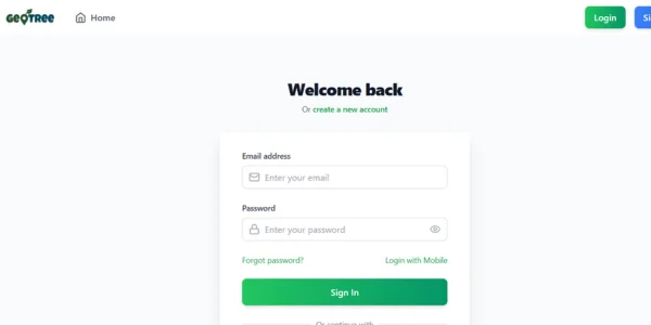 GeoTree Login