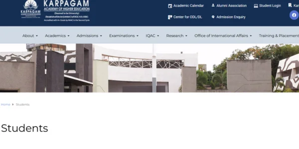 KAHE Student Portal login